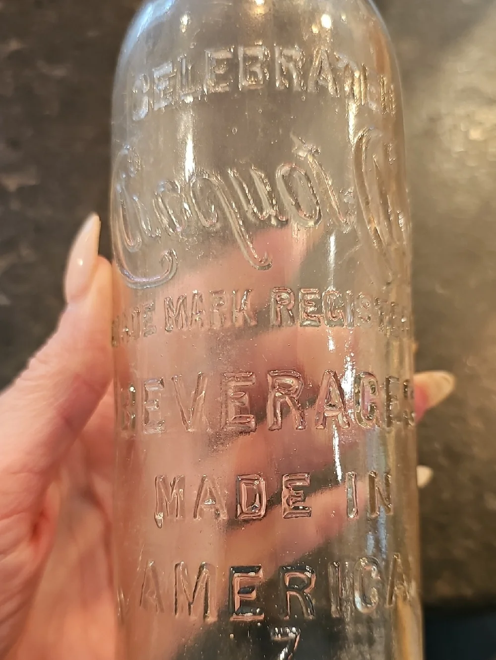 Antique 1900-1915 Clicquot-Club Clear Glass Beverage Bottle